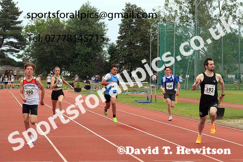 100 metres, 2025 NEGP No 5 Monkton, Wednesday, July 23rd. Photo: David T. Hewitson/Sports for All Pics